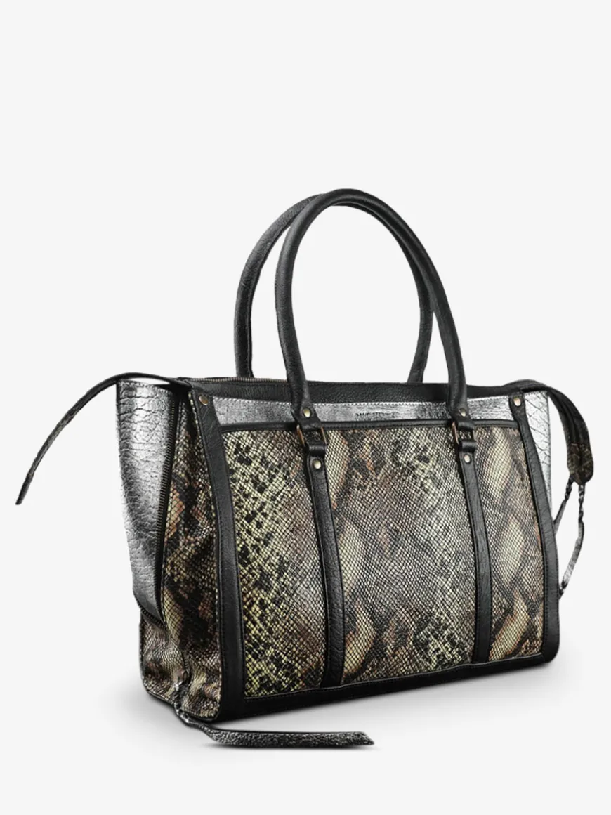 Lerive Droite - L - Python - Argente / Noir